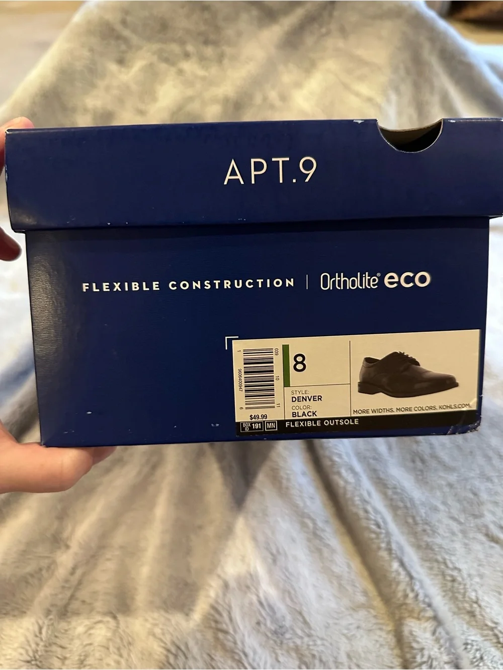 Apt. 9 Denver Black Men’s Cap-Toe Lace-Up Dress Shoes Size 8 NWT Formal Wear